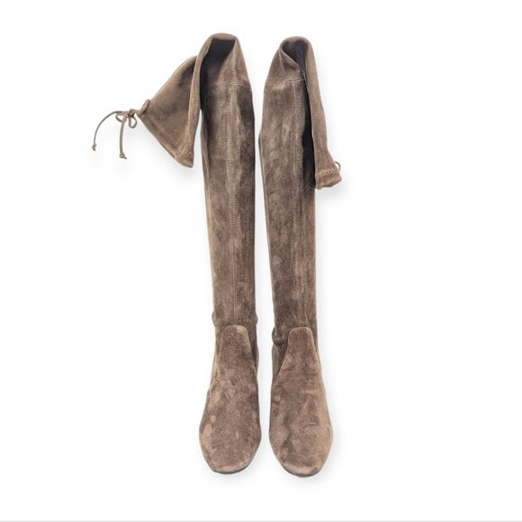 Stuart Weitzman Womens Shoes Brown Suede Tieland Over The Knee Boots Size 4.5 - Picture 3 of 9